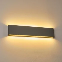 Applique murale d'extérieur Tinglev LED Gris, 2 lumières