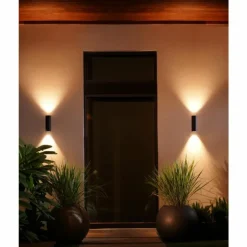 Applique murale d'extérieur Philips Hue Ambiance White & Color Appear LED Noir, 2 lumières, Changeur de couleurs