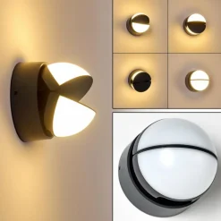 Applique murale d'extérieur Alghero LED Anthracite, 2 lumières