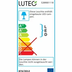 Applique murale d'extérieur Lutec Pano LED Anthracite, 1 lumière