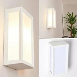 Applique murale d'extérieur Montreux LED Aluminium, Blanc, 1 lumière
