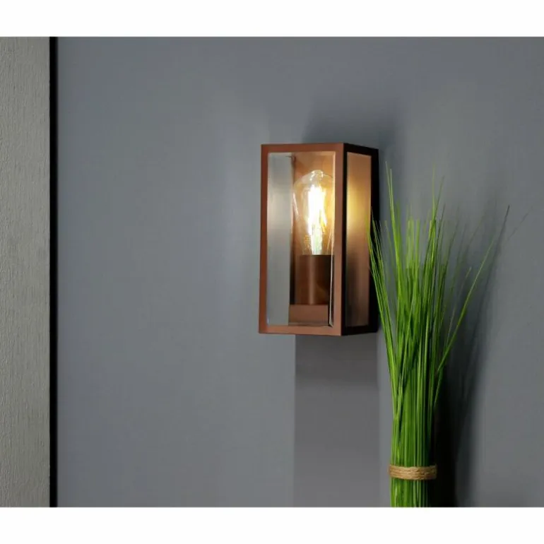 Applique murale d'extérieur Lutec Mondrian Bronze, 1 lumière