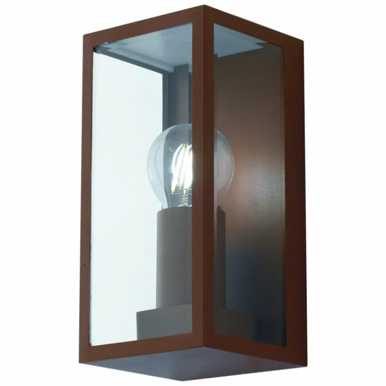 Applique murale d'extérieur Lutec Mondrian Bronze, 1 lumière
