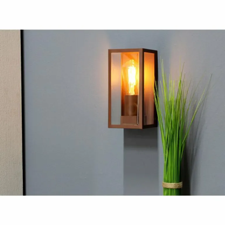 Applique murale d'extérieur Lutec Mondrian Bronze, 1 lumière