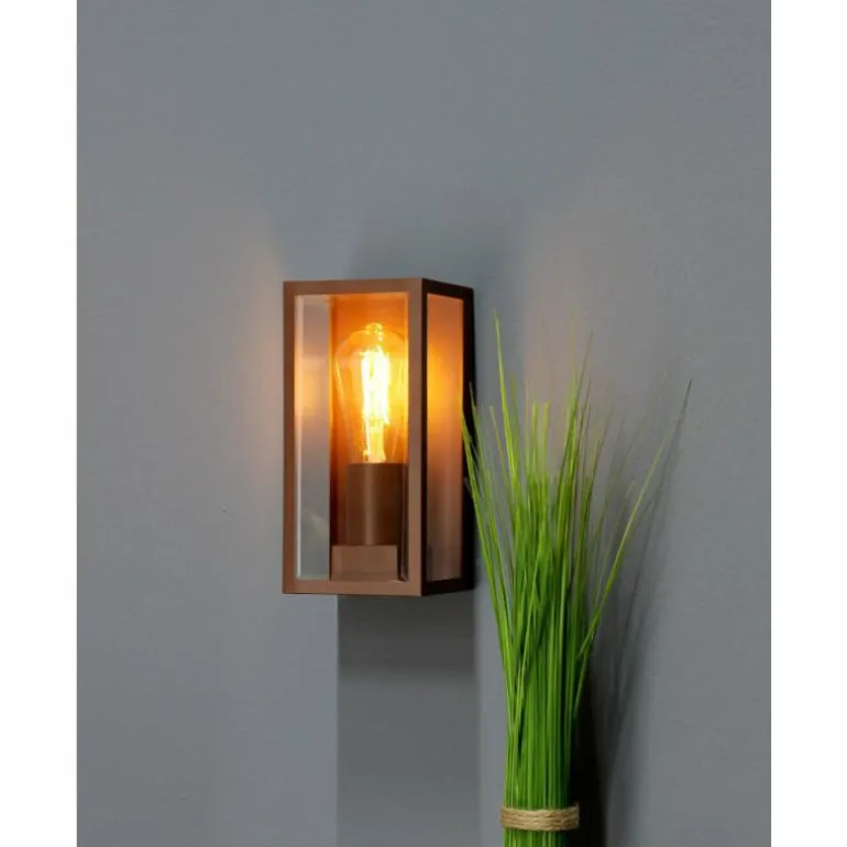 Applique murale d'extérieur Lutec Mondrian Bronze, 1 lumière