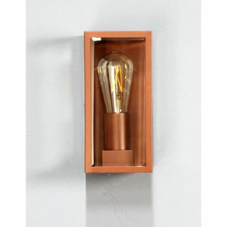 Applique murale d'extérieur Lutec Mondrian Bronze, 1 lumière