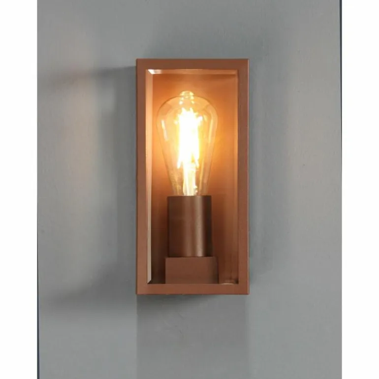 Applique murale d'extérieur Lutec Mondrian Bronze, 1 lumière