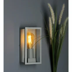 Applique murale d'extérieur Lutec Mondrian Argenté, 1 lumière