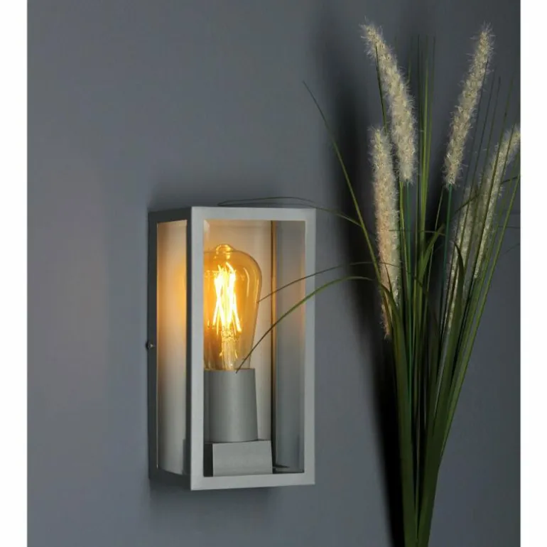 Applique murale d'extérieur Lutec Mondrian Argenté, 1 lumière
