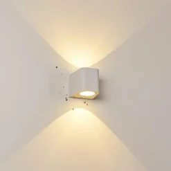 Applique murale d'extérieur Maputo LED Blanc, 2 lumières