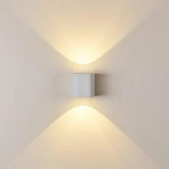 Applique murale d'extérieur Maputo LED Blanc, 2 lumières