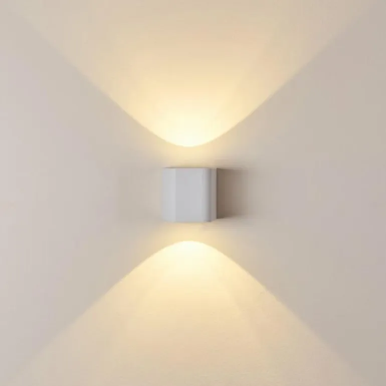 Applique murale d'extérieur Maputo LED Blanc, 2 lumières