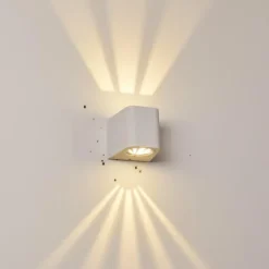 Applique murale d'extérieur Maputo LED Blanc, 2 lumières