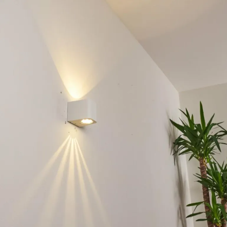 Applique murale d'extérieur Maputo LED Blanc, 2 lumières