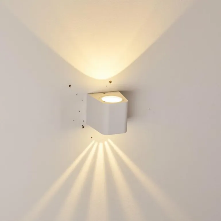 Applique murale d'extérieur Maputo LED Blanc, 2 lumières