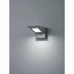 Applique murale d'extérieur Trio Nelson LED Anthracite, 1 lumière, Détecteur de mouvement