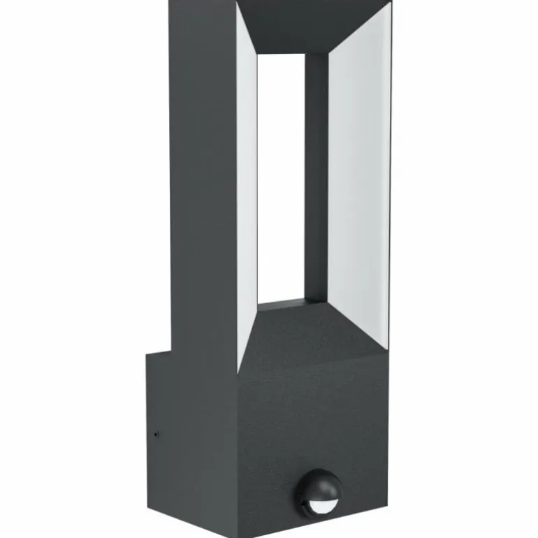 Applique murale d'extérieur Eglo RIFORANO LED Noir, 2 lumières, Détecteur de mouvement