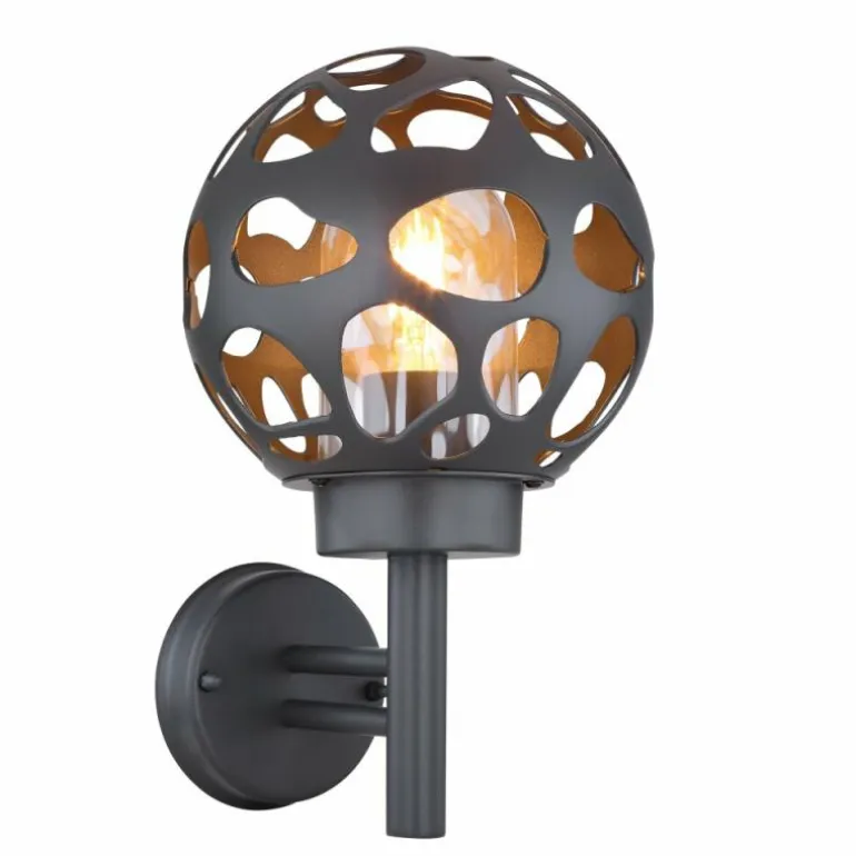 Applique murale d'extérieur Globo HILARIO Anthracite, 1 lumière