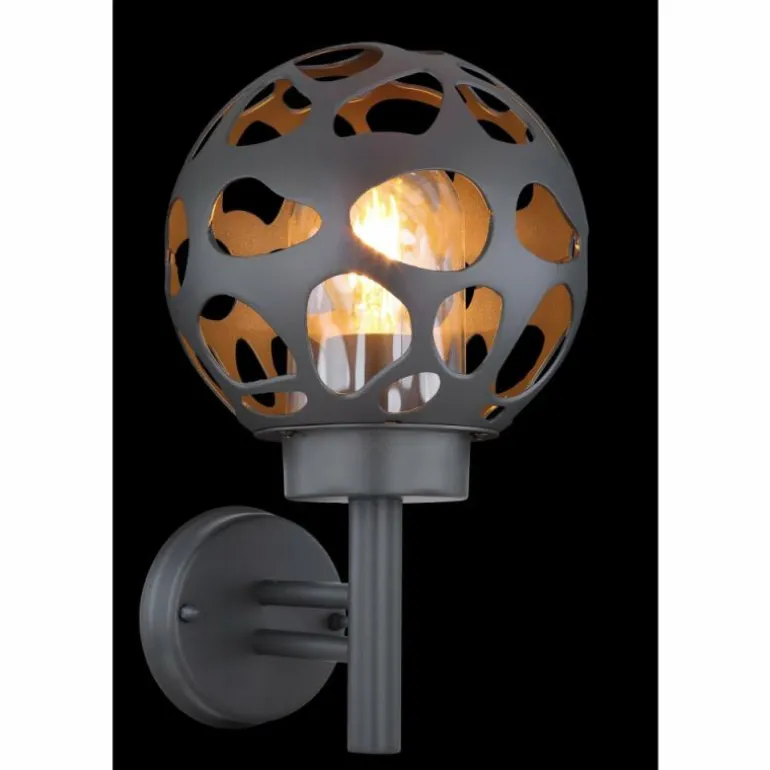 Applique murale d'extérieur Globo HILARIO Anthracite, 1 lumière
