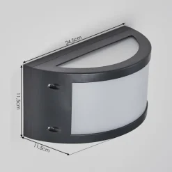 Applique murale d'extérieur Pompeano LED Noir, 1 lumière