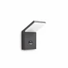Applique murale d'extérieur Ideallux STYLE LED Anthracite, 1 lumière, Détecteur de mouvement