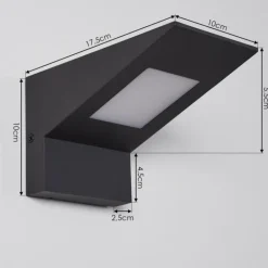 Applique murale d'extérieur Matlava LED Anthracite, Blanc, 1 lumière