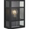 Applique murale d'extérieur Brilliant Getta Noir, 1 lumière