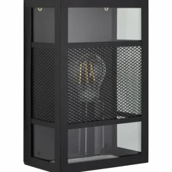 Applique murale d'extérieur Brilliant Getta Noir, 1 lumière