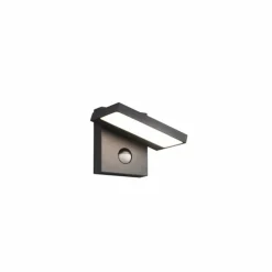 Applique murale d'extérieur Trio Horton LED Anthracite, 1 lumière, Détecteur de mouvement
