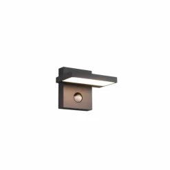 Applique murale d'extérieur Trio Horton LED Anthracite, 1 lumière, Détecteur de mouvement