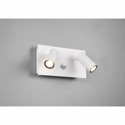 Applique murale d'extérieur Trio Tunga LED Blanc, 2 lumières, Détecteur de mouvement