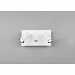 Applique murale d'extérieur Trio Tunga LED Blanc, 2 lumières, Détecteur de mouvement