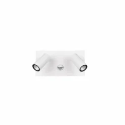 Applique murale d'extérieur Trio Tunga LED Blanc, 2 lumières, Détecteur de mouvement