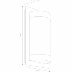 Applique murale d'extérieur LCD 60 Acier inoxydable, 1 lumière