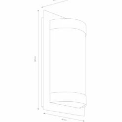 Applique murale d'extérieur LCD 060LEDSEN Acier inoxydable, 1 lumière, Détecteur de mouvement