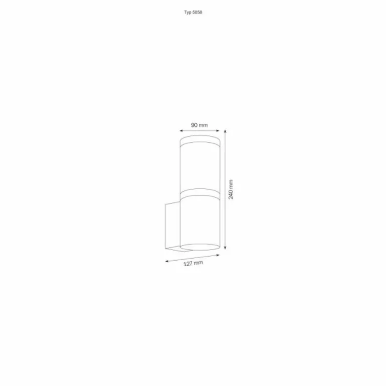 Applique murale d'extérieur LCD 5058 Noir, 1 lumière