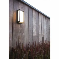 Applique murale d'extérieur Lutec Qubo LED Anthracite, 1 lumière, Changeur de couleurs