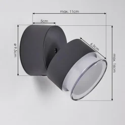 Applique murale d'extérieur Papagayos LED Anthracite, 1 lumière, Changeur de couleurs