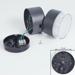 Applique murale d'extérieur Papagayos LED Anthracite, 1 lumière, Changeur de couleurs