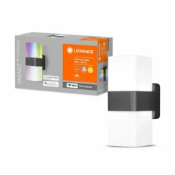 Applique murale d'extérieur LEDVANCE CUBE Gris, 1 lumière, Changeur de couleurs
