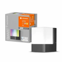 Applique murale d'extérieur LEDVANCE CUBE Gris, 1 lumière, Changeur de couleurs