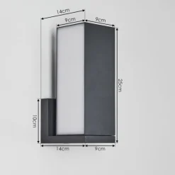 Applique murale d'extérieur Swanek LED Anthracite, 1 lumière