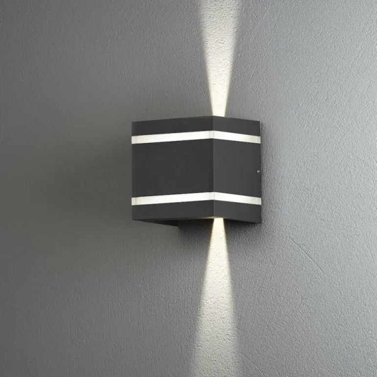 Applique murale d'extérieur Konstsmide Cremona LED Anthracite, 2 lumières
