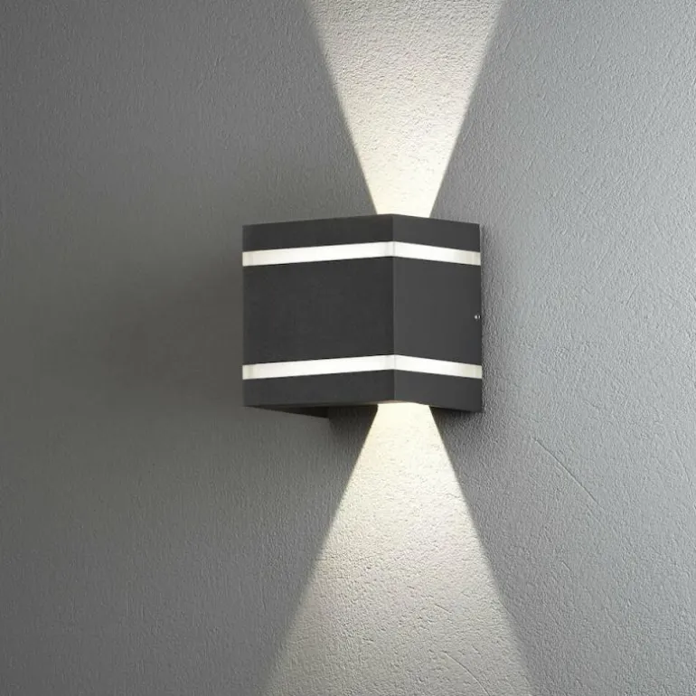 Applique murale d'extérieur Konstsmide Cremona LED Anthracite, 2 lumières