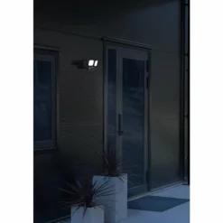 Applique murale d'extérieur Konstsmide Camera-Smart-Light LED Noir, 2 lumières, Détecteur de mouvement