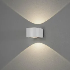 Applique murale d'extérieur Konstsmide Gela LED Blanc, 2 lumières