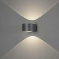 Applique murale d'extérieur Konstsmide Gela LED Anthracite, 2 lumières