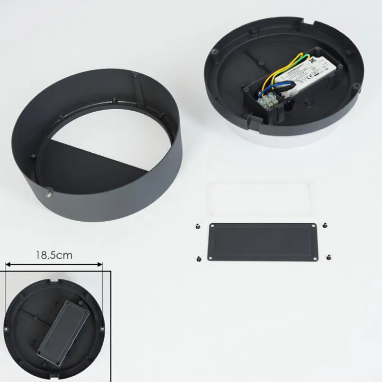 Applique murale d'extérieur Nagap LED Anthracite, Blanc, 1 lumière