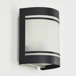 Applique murale d'extérieur Visnum Noir, Blanc, 1 lumière