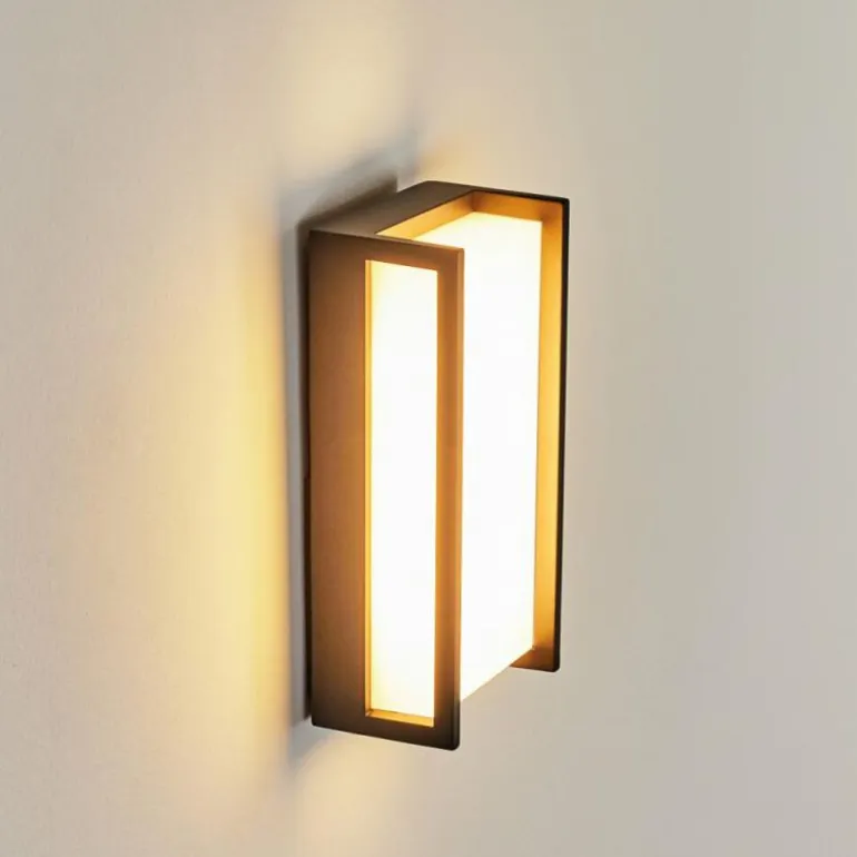 Applique murale d'extérieur Skove LED Anthracite, 1 lumière, Changeur de couleurs